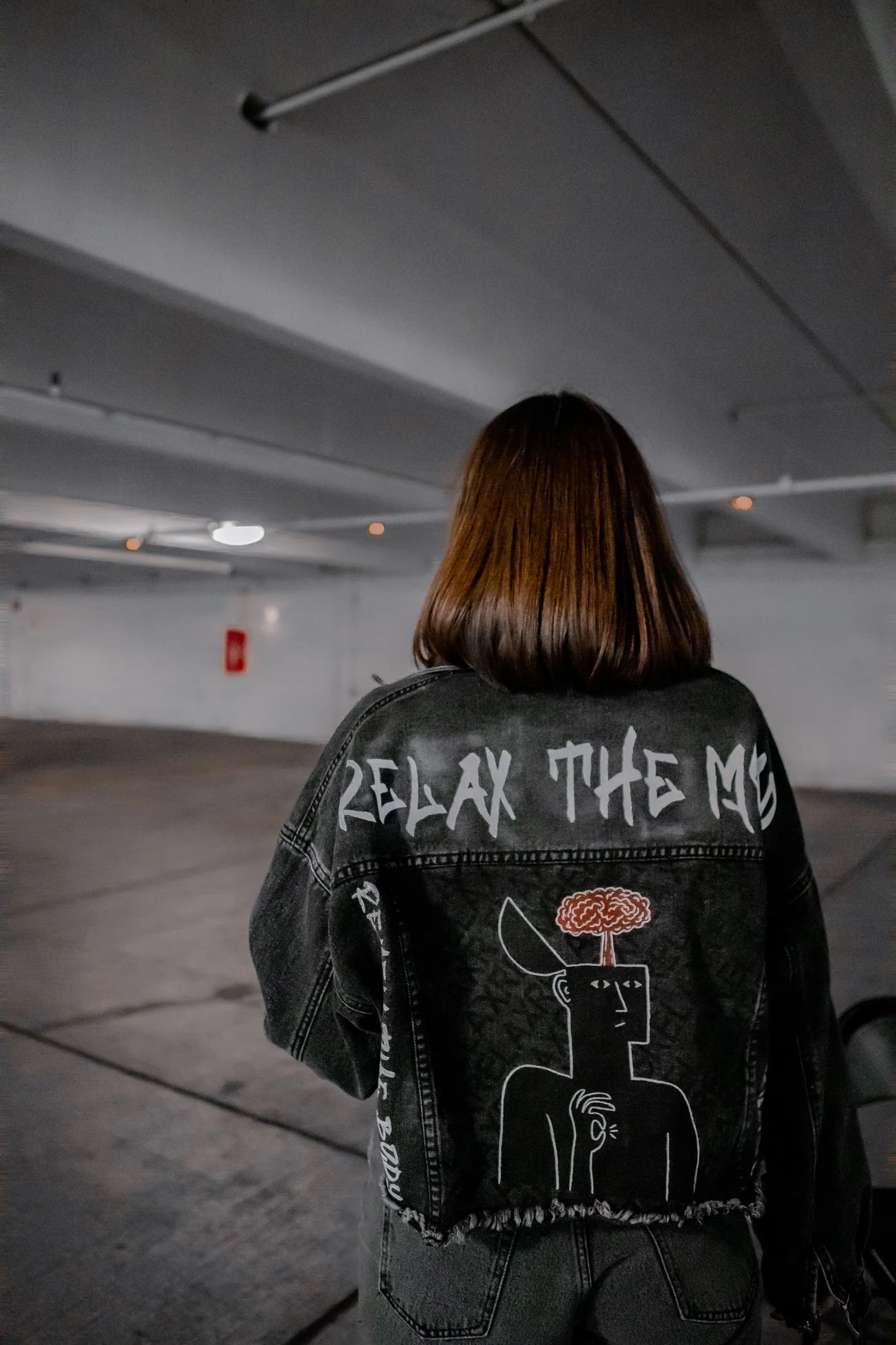 Hand Painted Denim Jacket "Relax The Mind"