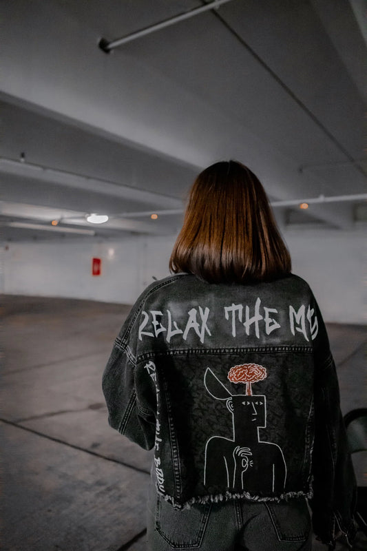 Hand Painted Denim Jacket "Relax The Mind"