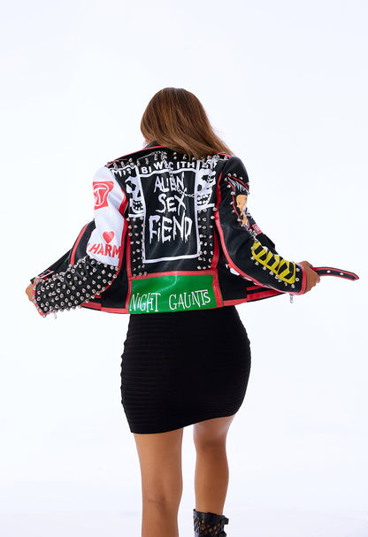 Alien Sex Fiend PU Leather Jacket