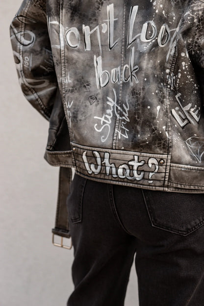 Handmade Leather Jacket "What"