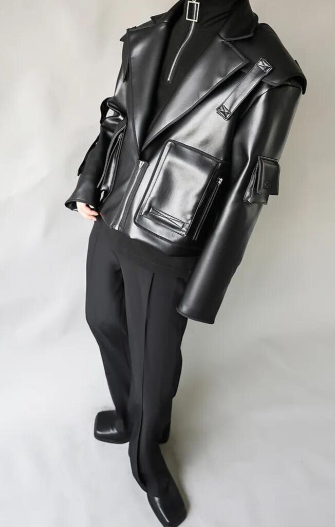 Black PU Leather Jacket