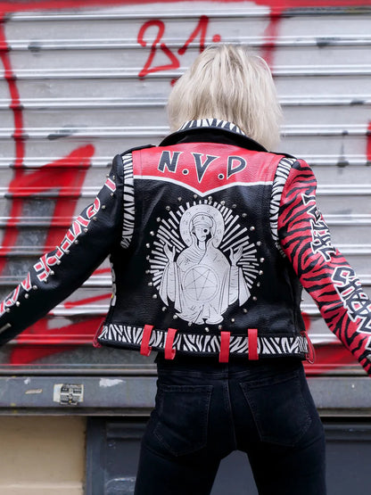 Divine Duality PU Leather Jacket