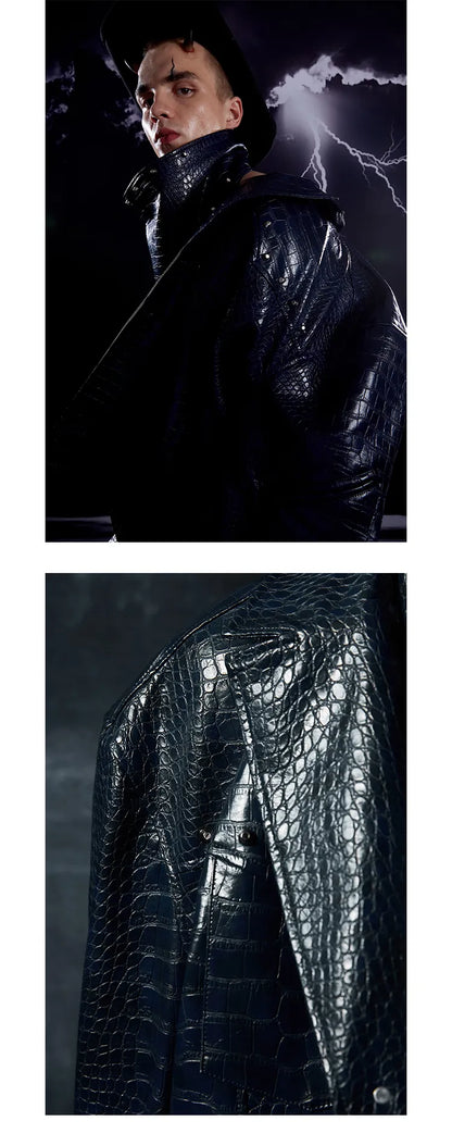 Devil Crocodile Leather Jacket