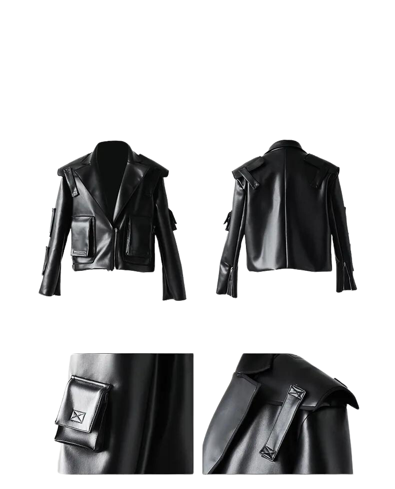 Black PU Leather Jacket