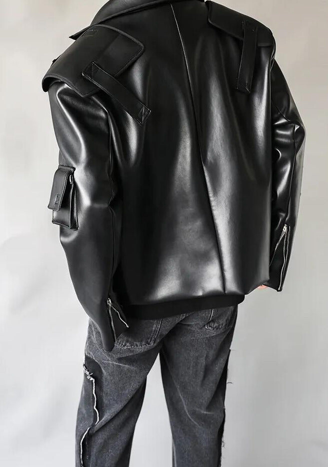 Black PU Leather Jacket