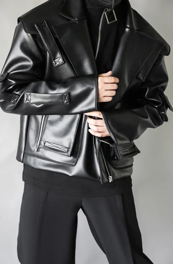 Black PU Leather Jacket