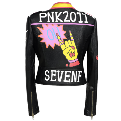 SevenF PU Leather Jacket