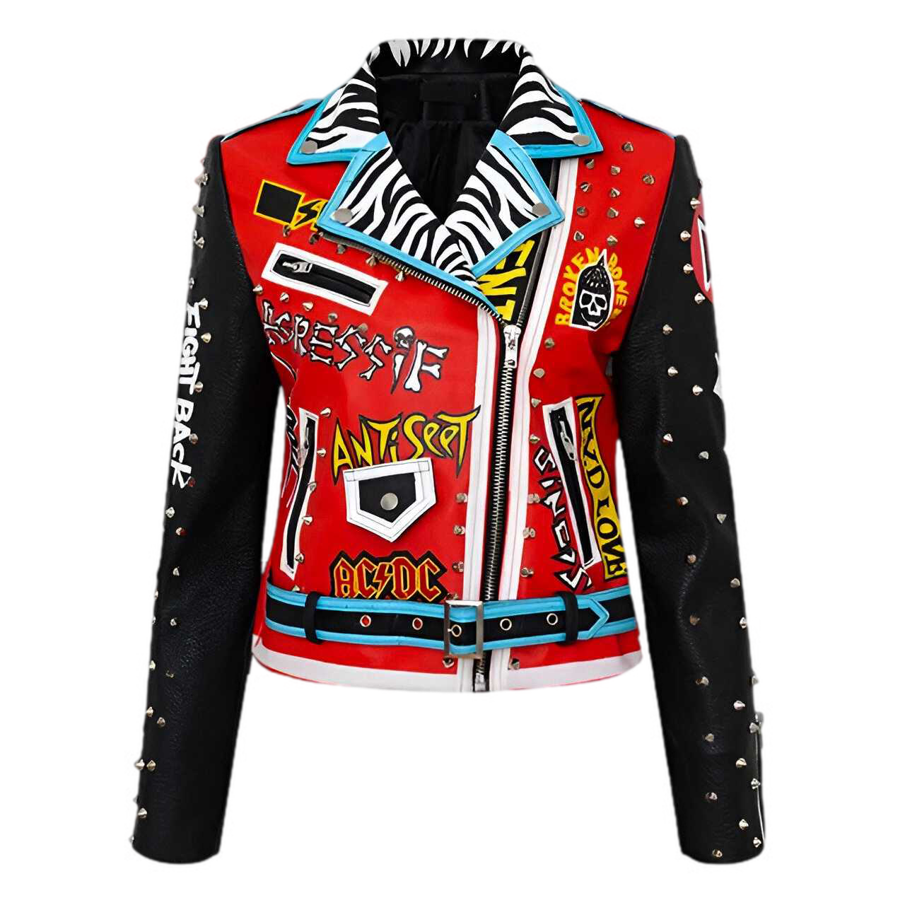 Anti-Conformist PU Leather Jacket