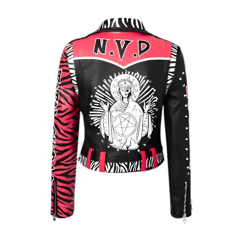 Divine Duality PU Leather Jacket