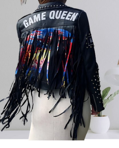 Game Queen PU Leather Jacket