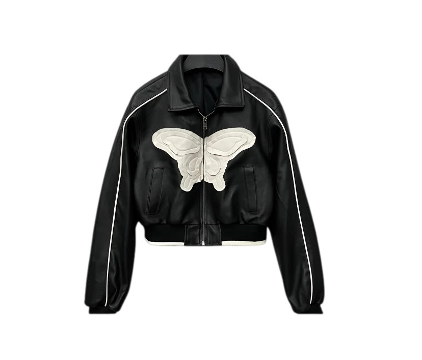 LIMITED EDITION Butterfly Dreams PU Leather Jacket