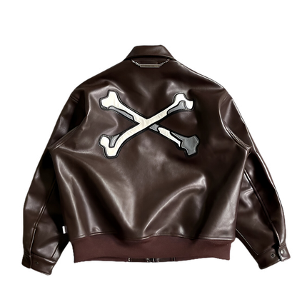 'SkeleSkin' Leather Jacket