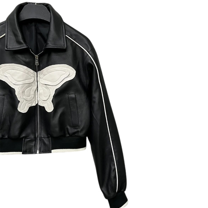 LIMITED EDITION Butterfly Dreams PU Leather Jacket