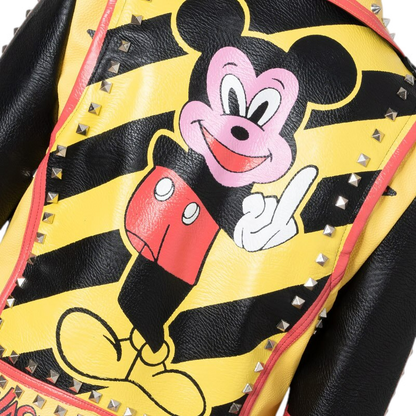 Mickey Mouse PU Leather Jacket